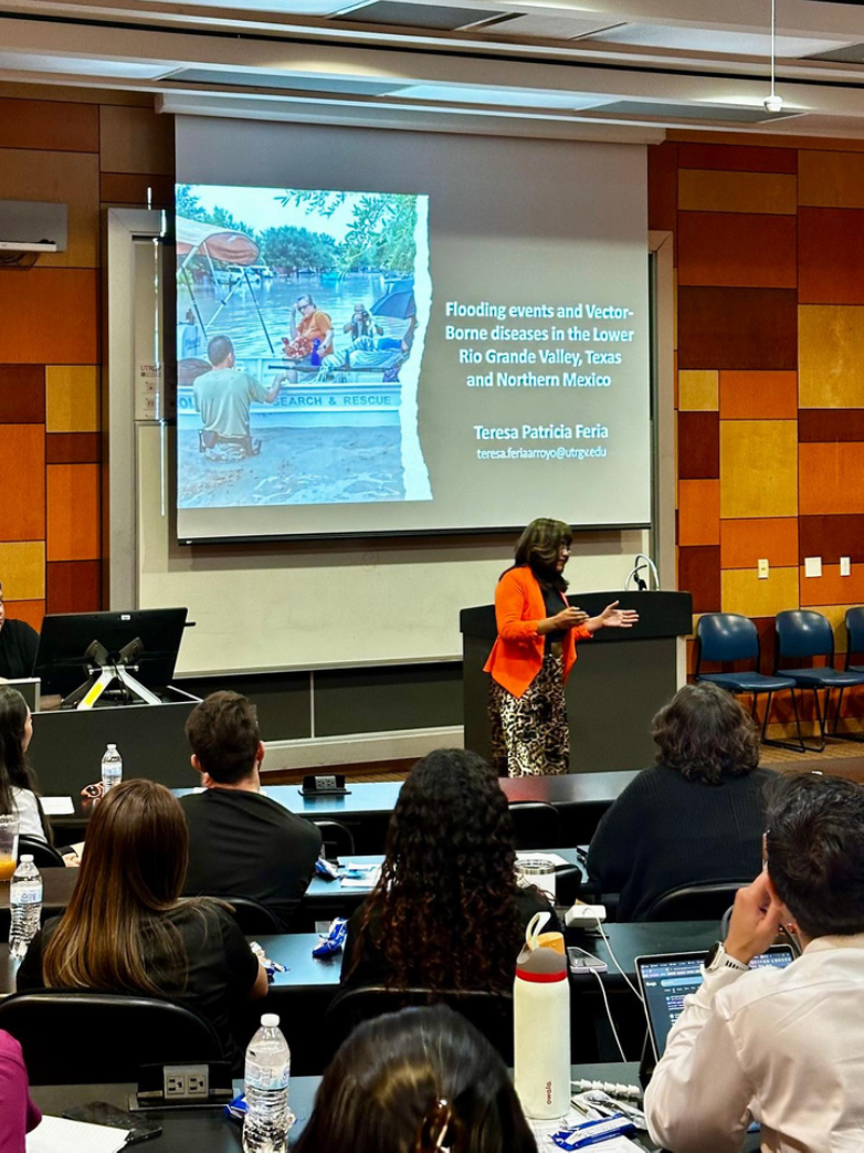 Dr. Feria presenting at The School of Medicine at UTRGV