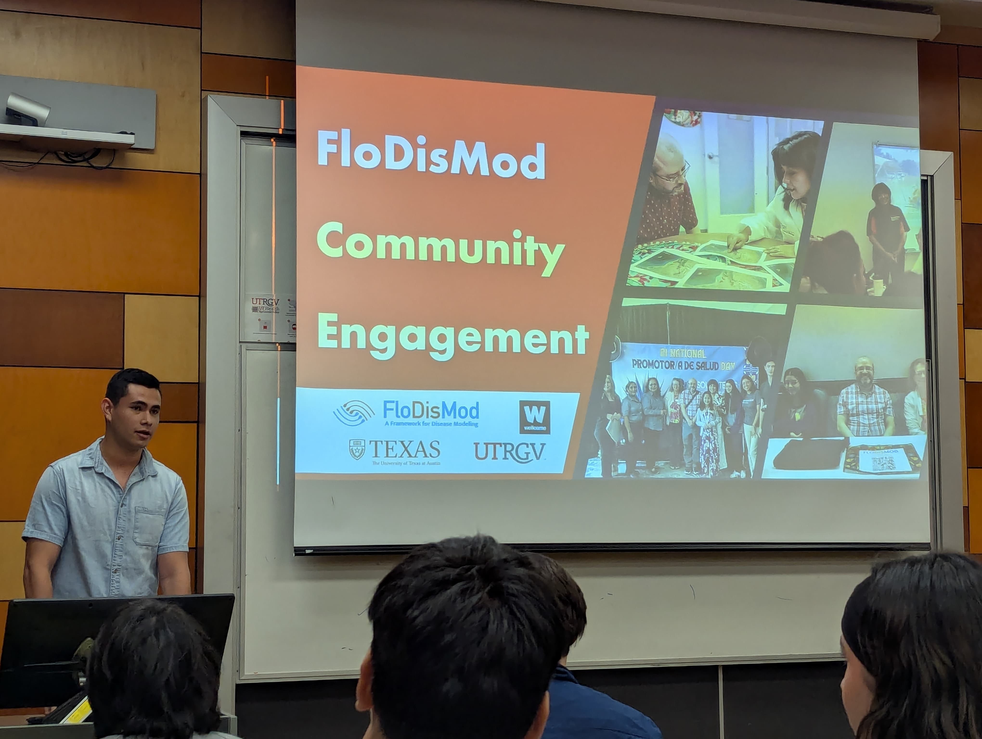 Alvaro Silvestre Zavala, FloDisMod Fellow, presenting at the 3rd Annual Florence Nightengale Day