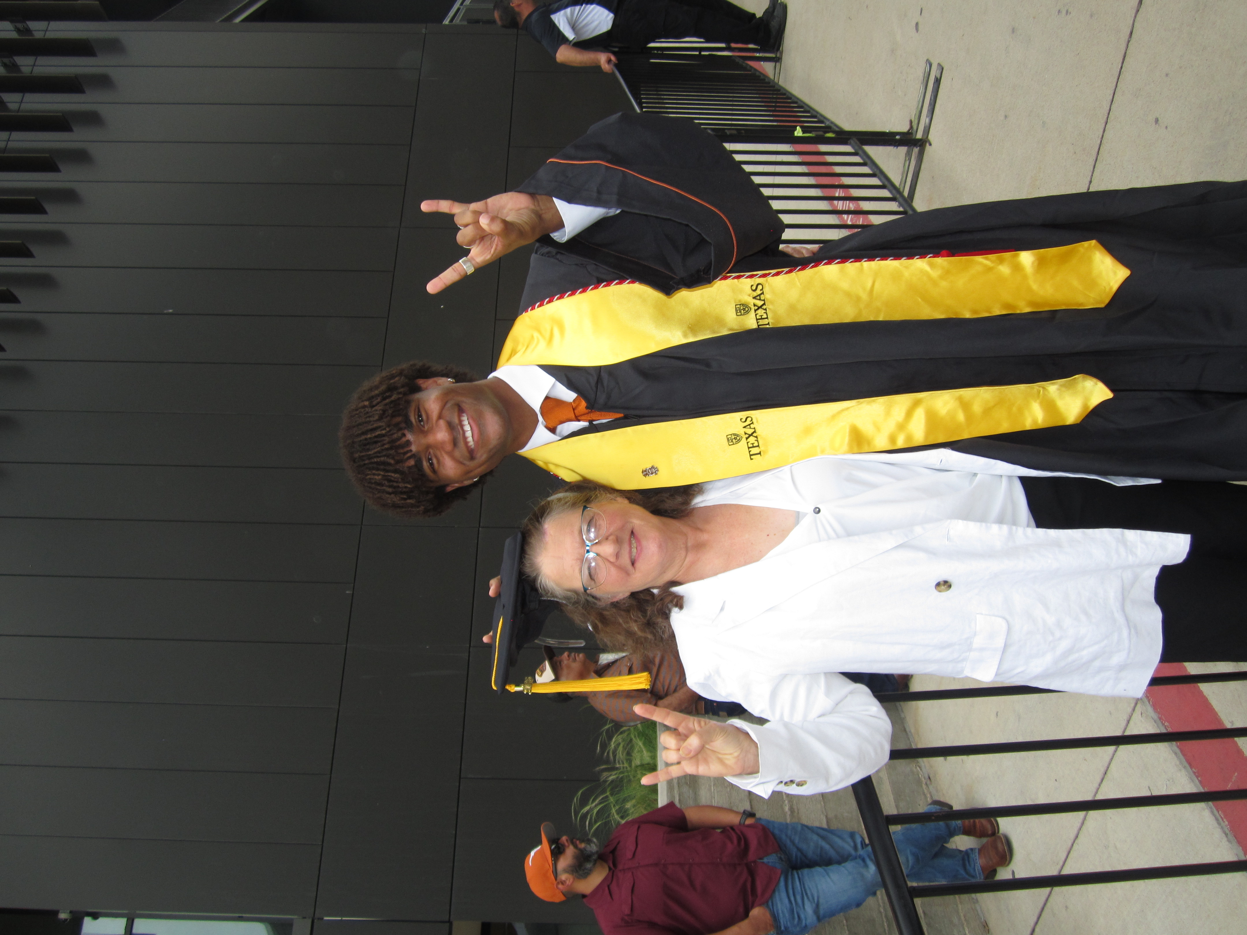 Stone Nwamadi with Dr. Brown at graduation