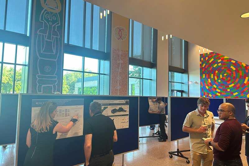 Texas Climate conference attendees during the poster session