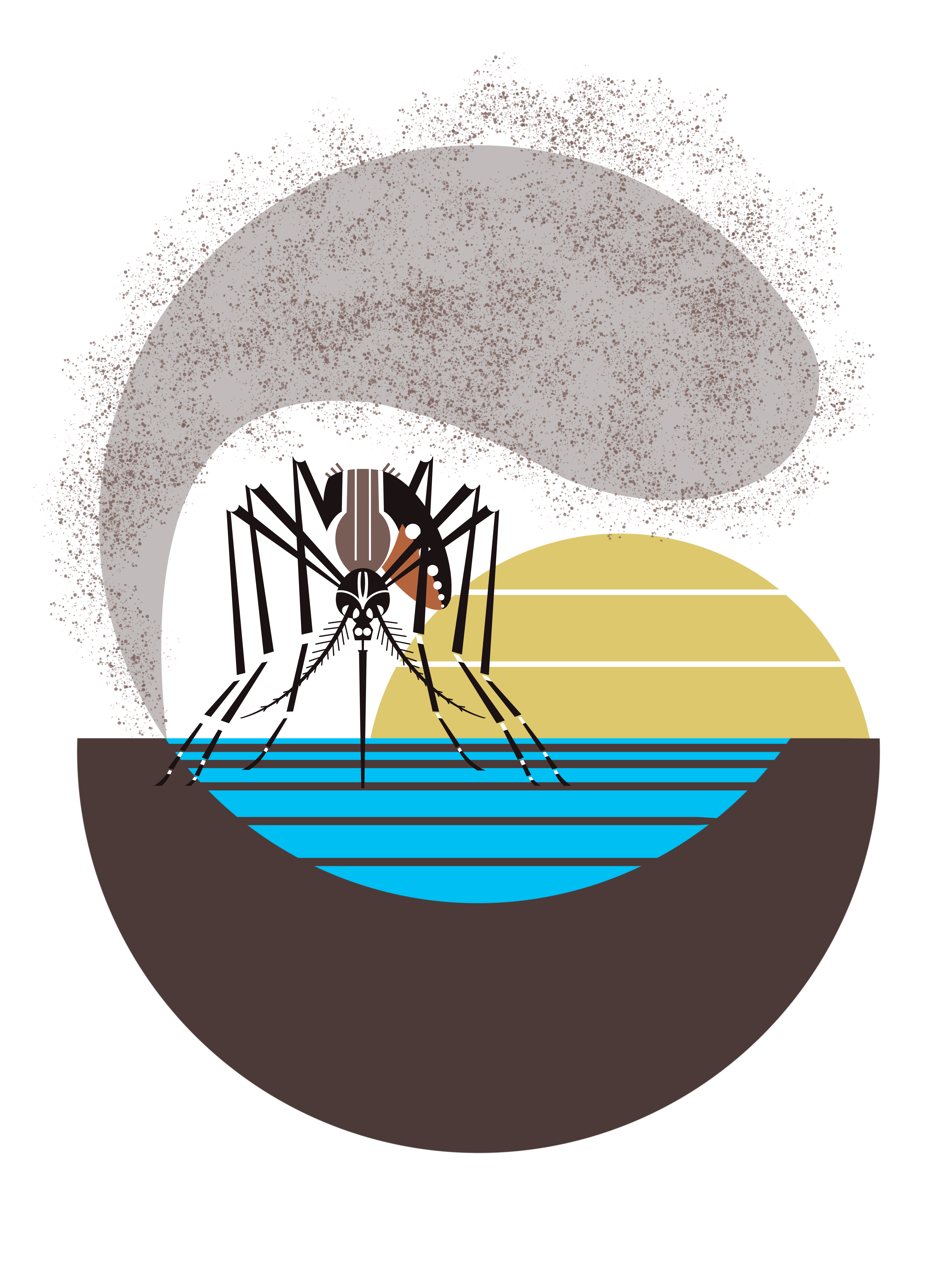 Mosquito swarm artwork